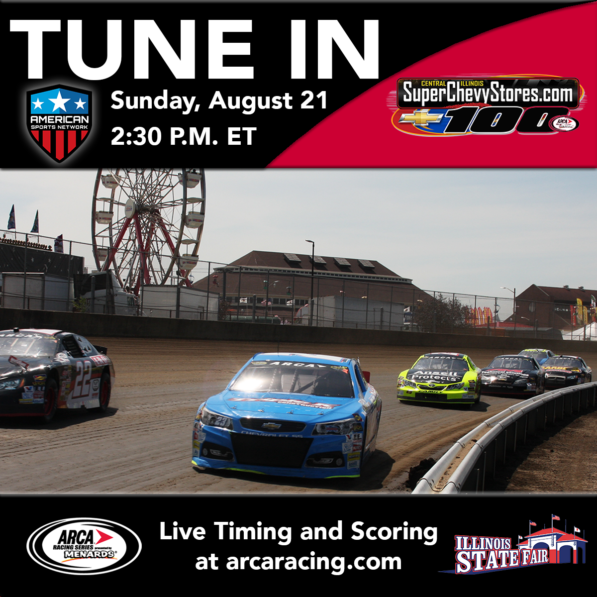 Springfield Mile Dirt Live on ASN Sunday ARCA Racing
