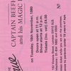 Beefheart Tuesday Ticket